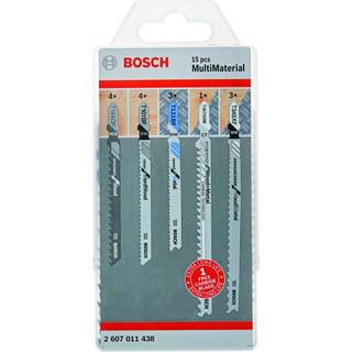 BOSCH Stiksavklinge til forskellige materialer, T-skaft, 15 dele