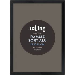 Sort ramme m. glas - 15x21 cm (På lager i varehus)