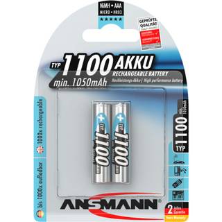 Genopladeligt AAA-batteri NiMH 2 stk 1050 mAh Ansmann