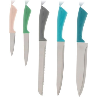 Køkken Knivsæt i rustfrit stål - sæt med 5 Dele