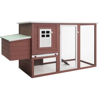 udendørs hønsehus med 1 redekasse træ grå