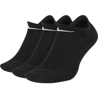 Nike Everyday Lightweight No Show Sports Socks 3 Pack - Black, White, Size 46-50 - black