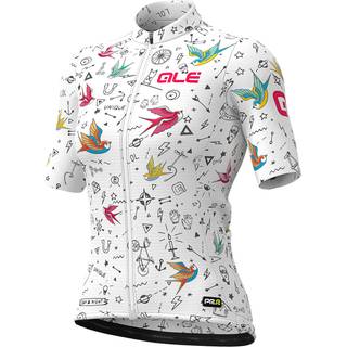 Alé Women's Versilia Jersey Graphics Cykeljersey Damer størrelse XXL farve hvid