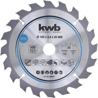 kwb TCT rundsavsklinge, 20 tænder, Ø160 x 2,4 x 20 mm