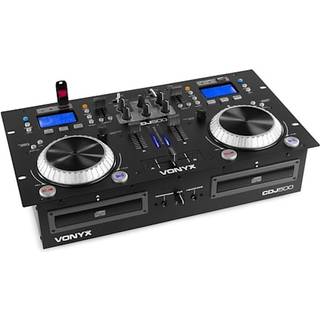 CDJ500 Forstærket Dobbelt Afspiller CD/MP3/USB/BT TILBUD NU