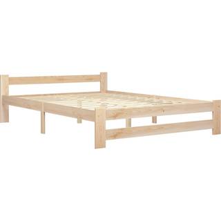 Sengeramme uden madras massivt fyrretræ 120x200 cm mørkegrå