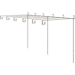 pergola 6x3x2,5 m jern antikbrun