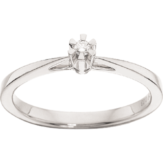 Prinsesse Ring 0,03 ct. i 14 Karat Hvidguld fra Scrouples
