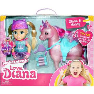 Love Diana Horse Set - hest med lysende hår og dukke - 33 cm