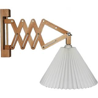 Alpe Design Saxlampe m. 21 cm. Plisséskærm - Mørk Bøgetræ