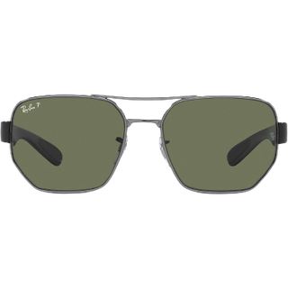 Ray - Ban Unisex RB3672 004/9A Solbriller Stål Grå G15 Geometrisk Polariseret