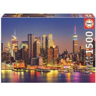 Educa 18466 1 500 stykker Manhattan om natten puslespil Multicolored ?n st?rrelse