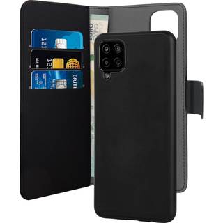Puro 2-i-1 Samsung Galaxy A12 Magnetisk Pung - Sort
