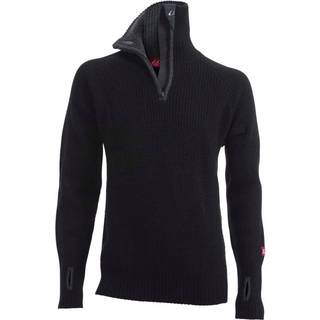 Ulvang Rav sweater w/zip uldtrøje-black/charcoal melange-S