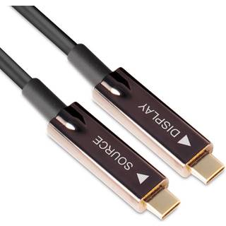 CLUB3D USB3.2 G2 TYPE-C ACT. OPT. A/V M/M 20M USB-kabel USB 3.2 Gen 2 (3.1 Gen 2) USB C Sort