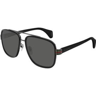 Gucci Mand GG0448S 001 Solbriller Sort Grå Pilot