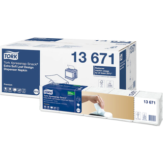 Tork Xpressnap Snack Extra Soft Serviet med bladmotiv N10