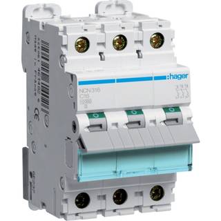 Hager Automatsikring 3P 16A CKAr 10KA