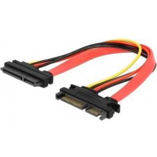 DeLOCK SATA+strøm forlænger (22 Pin han - hun) | 20 cm | PRIS-MATCH