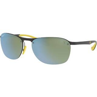 Ray - Ban Mand RB4302M FERRARI F624H1 Solbriller Nylon Grå Sølv Firkantet Polariseret Spejl