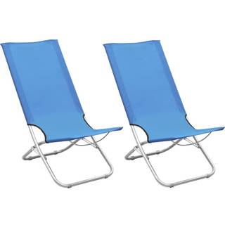 foldbare strandstole 2 stk. stof rød