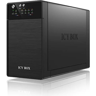 RaidSonic ICY BOX IB-RD3620SU3 RAID enclosure for 2x HDD with USB 3.1 (Gen 2) Type-C and eSATA interface and fan