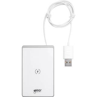 GEAR Trådløs Qi Lader USB 15W 5-9V/2A Hvid Ultra Slim