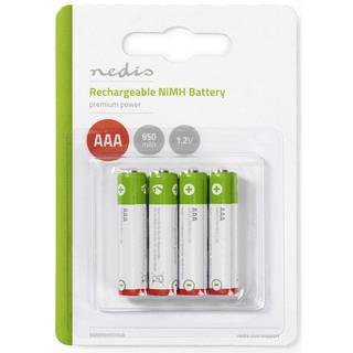 Nedis Genopladelige Ni-MH Batteri AAA | 1.2 V DC | 950 mAh | Forudladet | 4-Blister