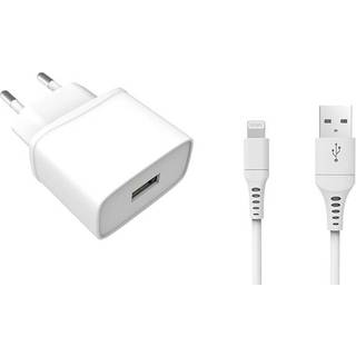 Gear Lader 220V 1xUSB 1A Hvid Lightning Kabel 1m MFI