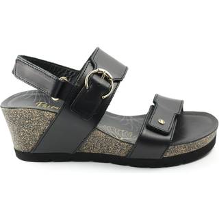 Panama Jack Damesandal med hæl Sort Velvet B1 - 41