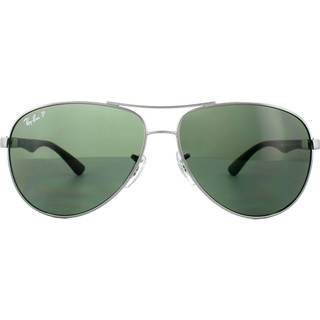 Ray - Ban Mand RB8313 CARBON FIBRE 004/N5 Solbriller Stål Grå Grøn G15 Pilot Polariseret