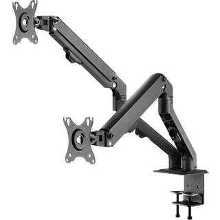 Neomounts by Newstar Flat Screen Desk Mount stand/grommet 17-27inch 2xDispalys Black