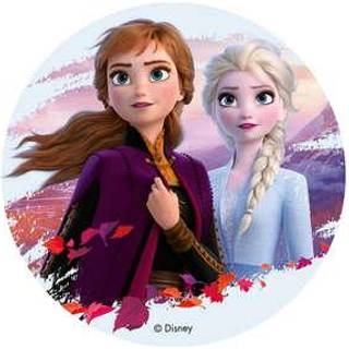 Disney Frost 2 Portræt, Kage Print Ø20cm - Dekora