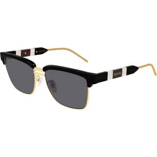 Gucci Mand GG0603S 001 Solbriller Acetat Sort Grå Firkantet Normal