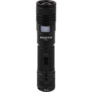 NORTH Flashlight 700 Lumen Zoom Black Aviation Aluminium 7W