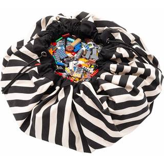 Play & Go Opbevaringstæppe - Stripes Black