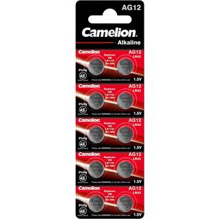 Camelion AG12 / 301 / 386 / LR43 Knapcellebatteri Pakke med 10 stk.