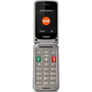 Gigaset GL590 - Funktionstelefon - dual-SIM - RAM 32 MB / Intern hukommelse 32 MB - Titansølv