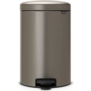 Brabantia NewIcon Pedalspand 20 liter-Platinum