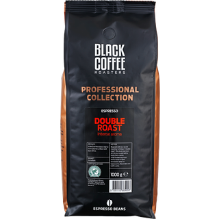 6 x Black Coffee Double Roast kaffe hele bønner 1000g