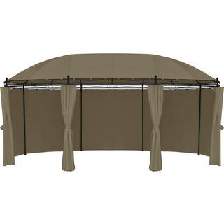 pavillon med gardiner 520x349x255 cm antracitgrå