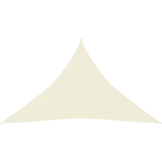 solsejl 160 g/m² 3x3x4,2 m HDPE cremefarvet