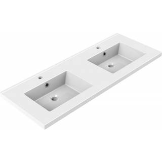 Allibert TOBI double håndvask i hvid keramik, 120 cm