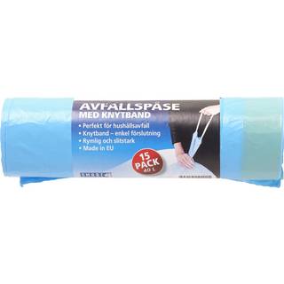 Smart Products Affaldspose med knyttebånd 40 L, 15-pak