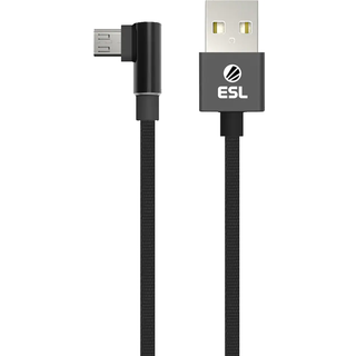 ESL USB to microUSB gaming kabel 1 m (sort) - På lager i butik