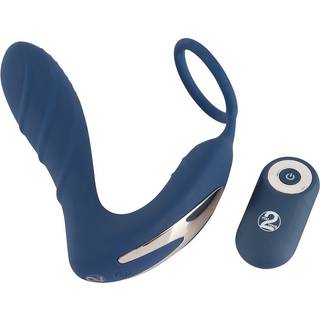 You2Toys Prostata Plug - anal vibrator med penisring (blå)