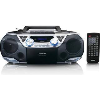 Lenco SCD-720 Ghettoblaster med Bluetooth og DAB+/FM, sølv / sort | PRIS-MATCH