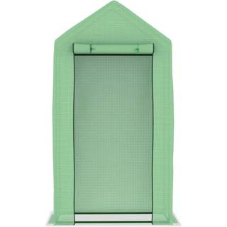 drivhus med stålramme 0,5 m² 1x0,5x1,9 m