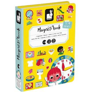 Janod Magneti'Book Lær Klokken Magnetsæt 75 Stk.