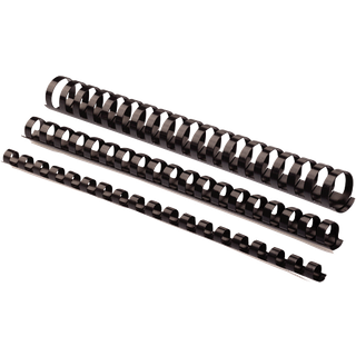 Fellowes plast spiralryg A4, 21 rings, 6mm, sort
